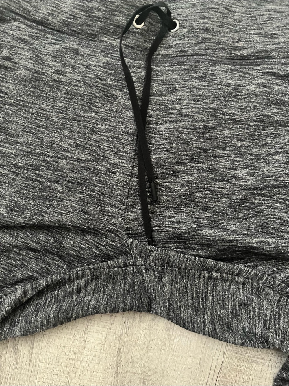 Athleta Joggers Size M Gray Heathered Zip Ankle Drawstring Athletic Pants - Picture 4 of 5